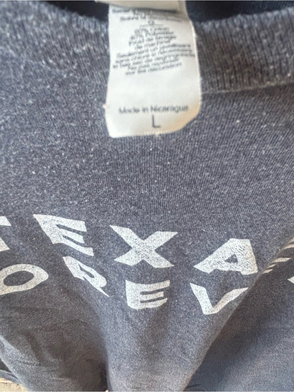 Size Large Navy "Texas Forever" Graphic Tee - Picture 3 of 6